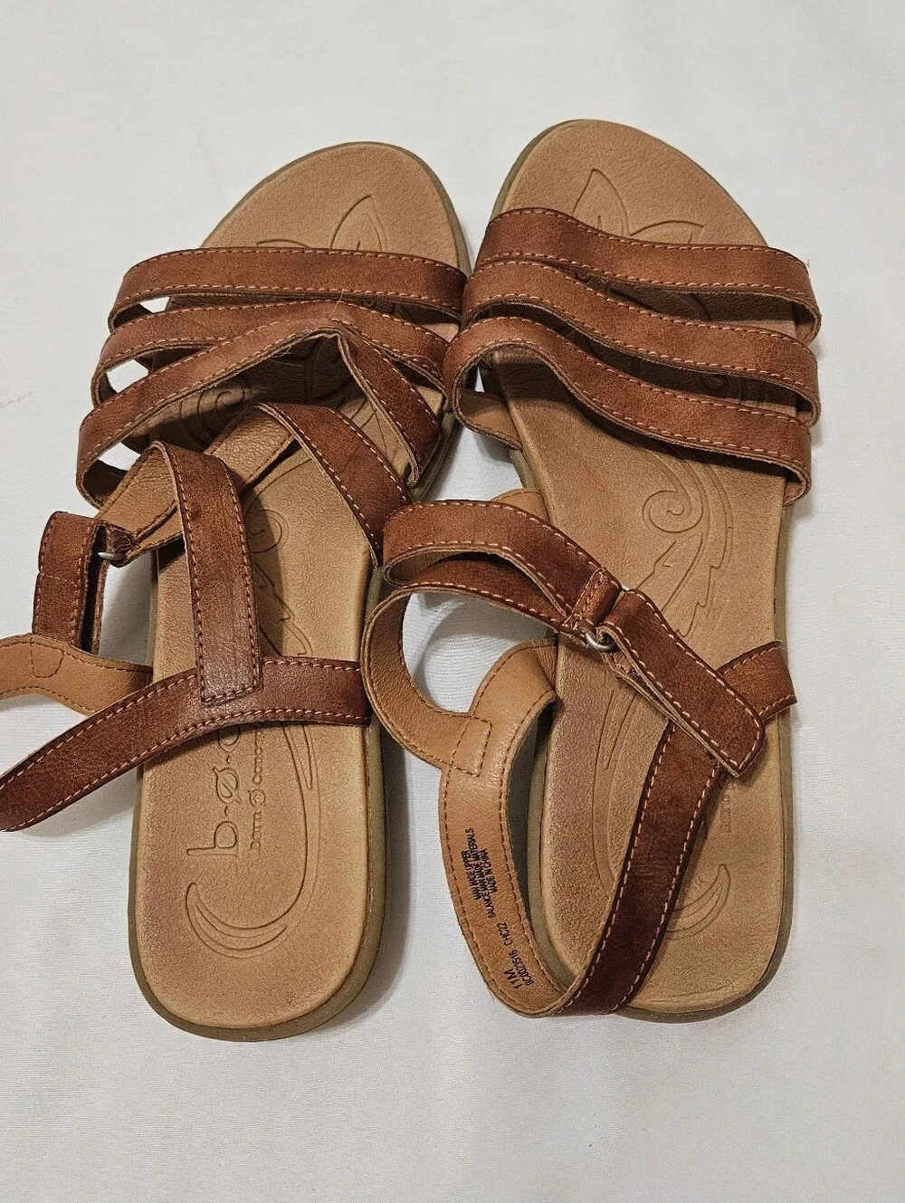Born boc Women's Brown Sling Back Strappy Flat Sandals Size 11